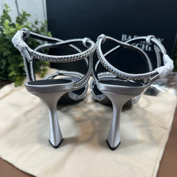 Badgley Mischka Women's Brooke Strappy Bejeweled Stiletto Sandals Heels Size 9.5 - Picture 6 of 11